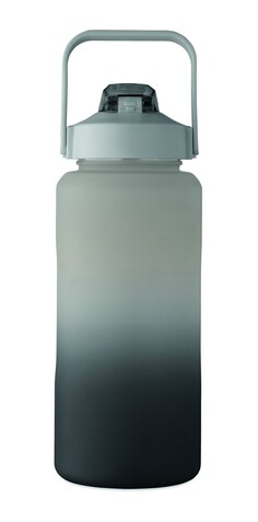 RPET-Trinkflasche 2000ml - Schwarz bedrucken, Art.-Nr. MO2791-03