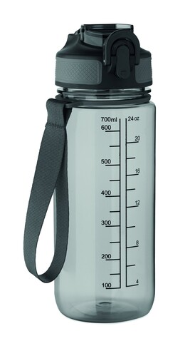 Sport-Trinkflasche 700ml - Transparent Grau bedrucken, Art.-Nr. MO2792-27