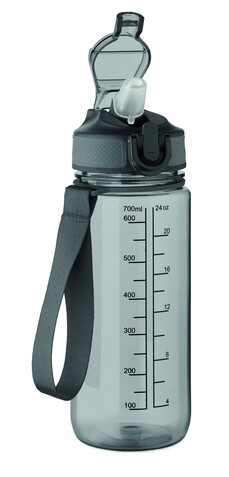 Sport-Trinkflasche 700ml - Transparent Grau bedrucken, Art.-Nr. MO2792-27