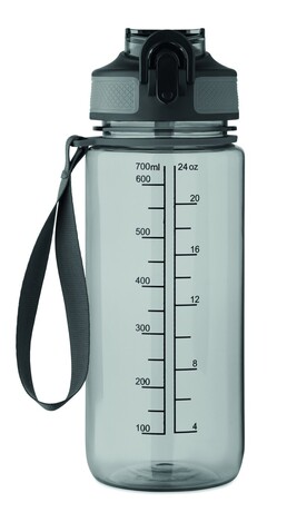 Sport-Trinkflasche 700ml - Transparent Grau bedrucken, Art.-Nr. MO2792-27