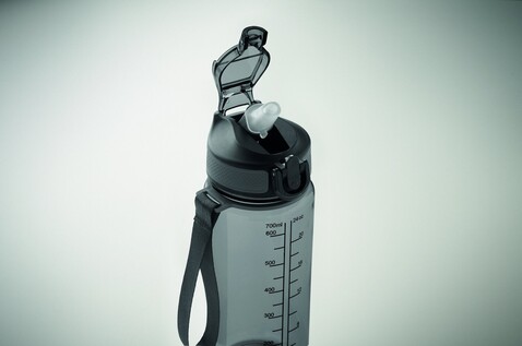 Sport-Trinkflasche 700ml - Transparent Grau bedrucken, Art.-Nr. MO2792-27
