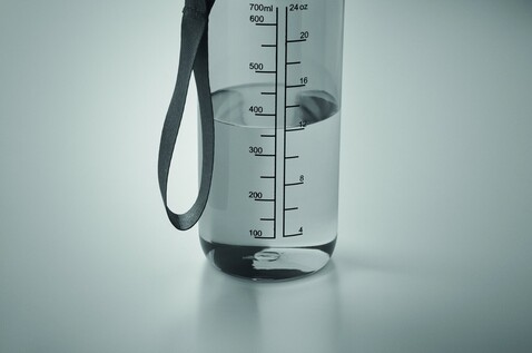 Sport-Trinkflasche 700ml - Transparent Grau bedrucken, Art.-Nr. MO2792-27