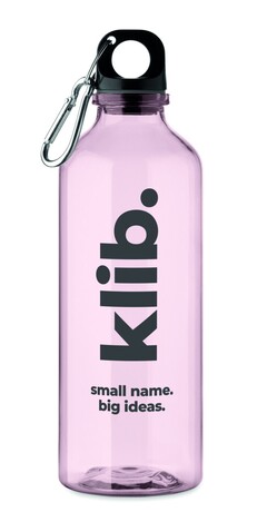Trinkflasche RPET 500ml - Transparent Pink bedrucken, Art.-Nr. MO2803-31 Trinkflasche RPET 500ml - Transparent Pink bedrucken, Art.-Nr. MO2803-31