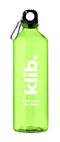 Trinkflasche RPET 750ml - Transparent Limettengrün bedrucken, Art.-Nr. MO2804-51 Trinkflasche RPET 750ml - Transparent Limettengrün bedrucken, Art.-Nr. MO2804-51