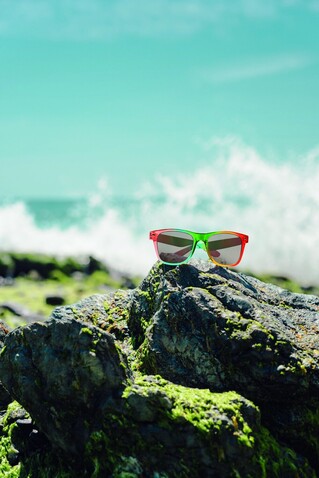 Regenbogen Sonnenbrille UV400 - Multicolour bedrucken, Art.-Nr. MO2808-99