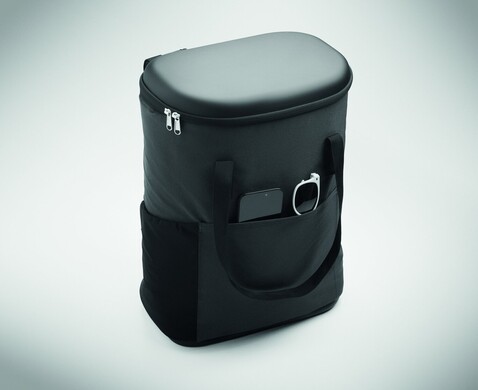 Kühlrucksack 600D RPET - Steingrau bedrucken, Art.-Nr. MO2832-15 Kühlrucksack 600D RPET - Steingrau bedrucken, Art.-Nr. MO2832-15