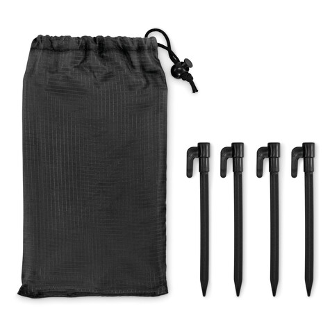 Strandmatte 210T Polyester - Schwarz bedrucken, Art.-Nr. MO2882-03