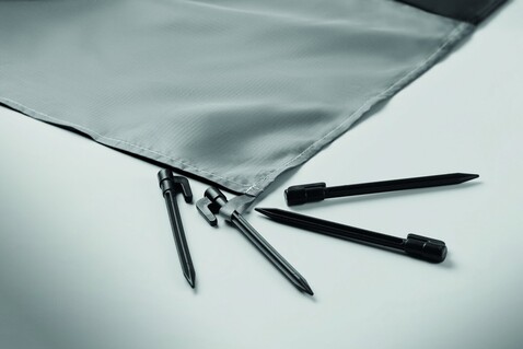 Strandmatte 210T Polyester - Schwarz bedrucken, Art.-Nr. MO2882-03