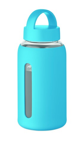 Flasche Borosilikatglas 600ml - Türkis bedrucken, Art.-Nr. MO2912-12