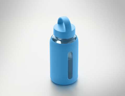 Flasche Borosilikatglas 600ml - Türkis bedrucken, Art.-Nr. MO2912-12
