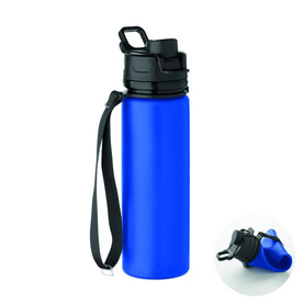Faltbare Sportflasche Silikon - Königsblau bedrucken, Art.-Nr. MO2944-37