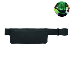Gürteltasche 600D RPET - Schwarz bedrucken, Art.-Nr. MO2945-03