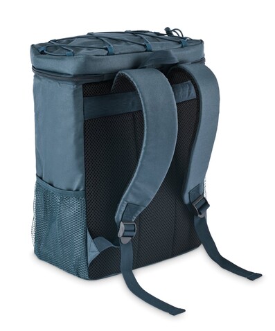 Kühlrucksack 600D RPET - Blau bedrucken, Art.-Nr. MO2971-04
