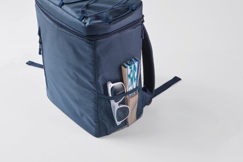 Kühlrucksack 600D RPET - Blau bedrucken, Art.-Nr. MO2971-04