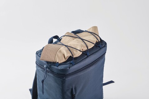 Kühlrucksack 600D RPET - Blau bedrucken, Art.-Nr. MO2971-04
