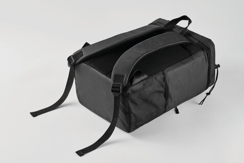 Kühlrucksack 600D RPET - Schwarz bedrucken, Art.-Nr. MO2971-03