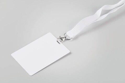 Lanyard-Ausweis 120 x 80 mm - Weiß bedrucken, Art.-Nr. MO2974-06 Lanyard-Ausweis 120 x 80 mm - Weiß bedrucken, Art.-Nr. MO2974-06