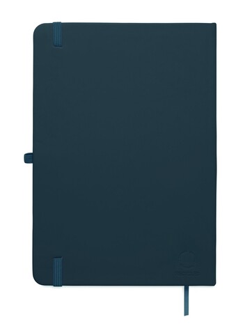 DIN A5 Notizbuch recy. PU - Marineblau bedrucken, Art.-Nr. MO3124-85