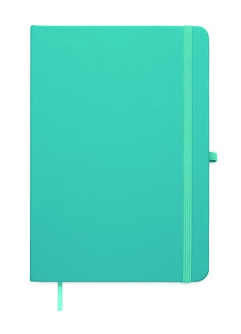 DIN A5 Notizbuch recy. PU - Türkis bedrucken, Art.-Nr. MO3124-12
