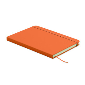 DIN A5 Notizbuch recy. PU - Orange bedrucken, Art.-Nr. MO3124-10