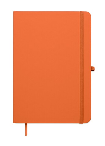 DIN A5 Notizbuch recy. PU - Orange bedrucken, Art.-Nr. MO3124-10