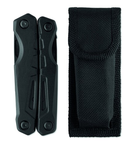 13in1 faltbares Multitool - Schwarz bedrucken, Art.-Nr. MO3129-03