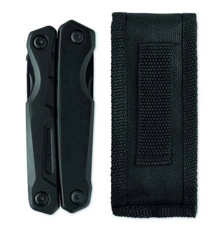 13in1 faltbares Multitool - Schwarz bedrucken, Art.-Nr. MO3129-03