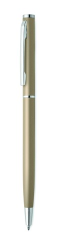 Drehkugelschreiber recy. Alu - Champagne bedrucken, Art.-Nr. MO3139-19