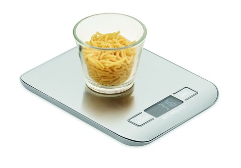 Digitale Küchenwaage 5kg - Silber bedrucken, Art.-Nr. MO3142-14