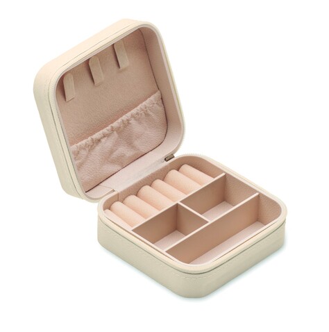 Reise-Schmucketui - Beige bedrucken, Art.-Nr. MO3146-13 Reise-Schmucketui - Beige bedrucken, Art.-Nr. MO3146-13