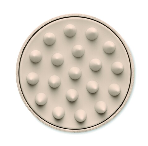 Kopfhaut-Massagebürste - Beige bedrucken, Art.-Nr. MO3164-13 Kopfhaut-Massagebürste - Beige bedrucken, Art.-Nr. MO3164-13