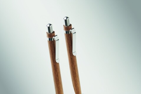 Schreibgeräte-Set Akazienholz - Holz bedrucken, Art.-Nr. MO3173-40