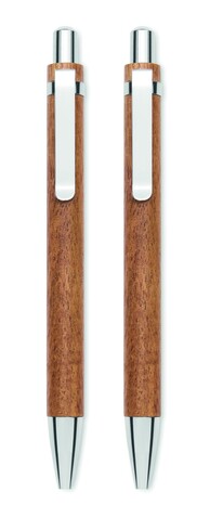 Schreibgeräte-Set Akazienholz - Holz bedrucken, Art.-Nr. MO3173-40