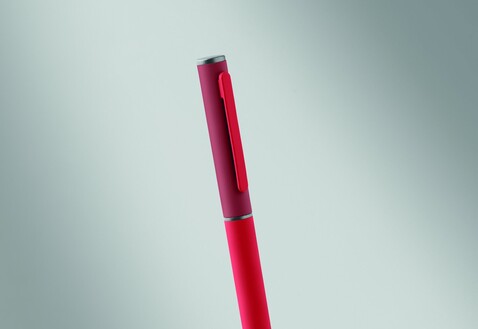 Drehkugelschreiber recy. Alu - Rot bedrucken, Art.-Nr. MO3174-05