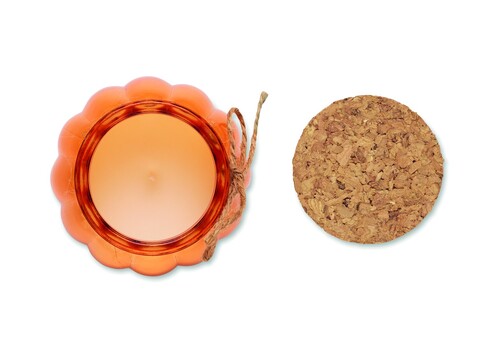 Kerze aus Pflanzenwachs - Orange bedrucken, Art.-Nr. MO3193-10
