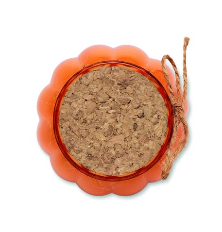 Kerze aus Pflanzenwachs - Orange bedrucken, Art.-Nr. MO3193-10
