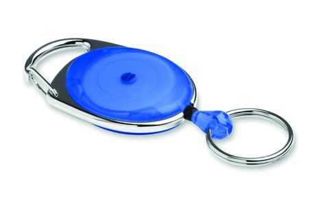 Einziehbarer Ausweishalter - Blau bedrucken, Art.-Nr. MO3200-04 Einziehbarer Ausweishalter - Blau bedrucken, Art.-Nr. MO3200-04
