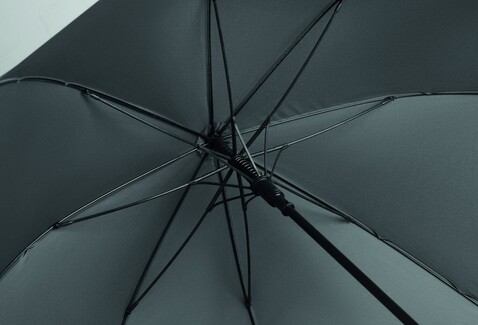 27" Regenschirm Holzgriff - Steingrau bedrucken, Art.-Nr. MO3220-15