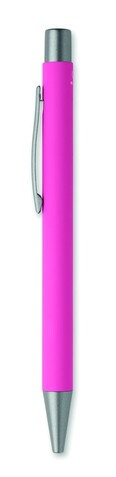 Druckkugelschreiber recy. Alu - Fuchsie bedrucken, Art.-Nr. MO3222-38