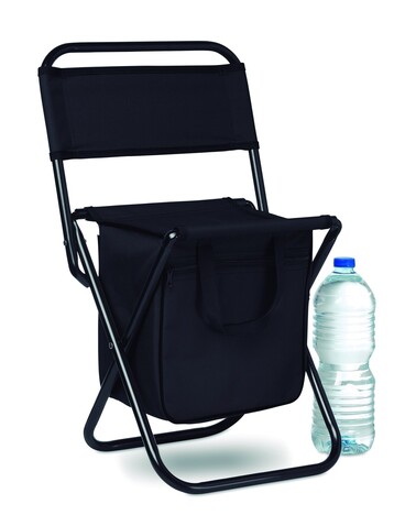 Klappstuhl mit Kühltasche - Schwarz bedrucken, Art.-Nr. MO6112-03 Klappstuhl mit Kühltasche - Schwarz bedrucken, Art.-Nr. MO6112-03