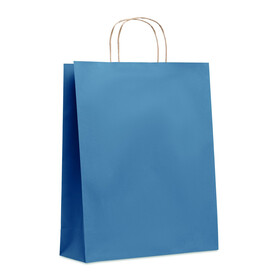 Papiertüte, groß 90 g/m² - Blau bedrucken, Art.-Nr. MO6174-04