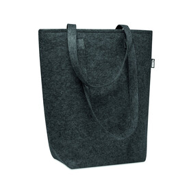 Shopping Tasche RPET-Filz - Steingrau bedrucken, Art.-Nr. MO6185-15