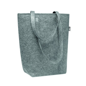 Shopping Tasche RPET-Filz - Grau bedrucken, Art.-Nr. MO6185-07