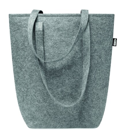 Shopping Tasche RPET-Filz - Grau bedrucken, Art.-Nr. MO6185-07 Shopping Tasche RPET-Filz - Grau bedrucken, Art.-Nr. MO6185-07