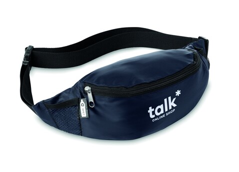 Gürteltasche 210D RPET - Marineblau bedrucken, Art.-Nr. MO6213-85
