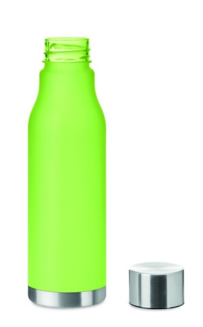 Trinkflasche RPET 600ml - Transparent Limettengrün bedrucken, Art.-Nr. MO6237-51