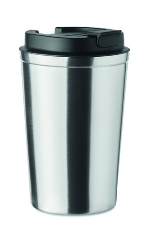 Doppelwandiger Becher 350ml - Mattsilber bedrucken, Art.-Nr. MO6276-16
