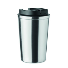 Doppelwandiger Becher 350ml - Mattsilber bedrucken, Art.-Nr. MO6276-16