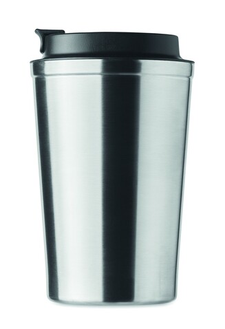 Doppelwandiger Becher 350ml - Mattsilber bedrucken, Art.-Nr. MO6276-16