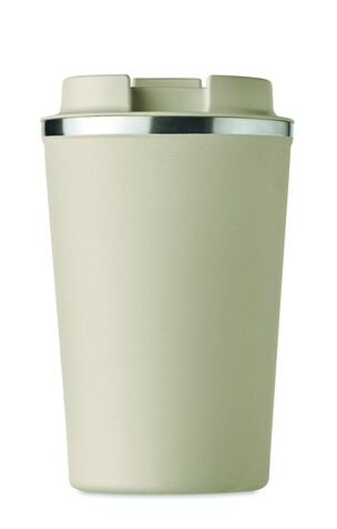 Doppelwandiger Becher 350ml - Beige bedrucken, Art.-Nr. MO6276-13